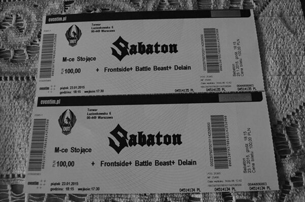 BILETY NA KONCERT SABATON