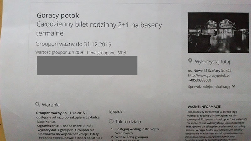 Całodzienny bilet rodzinny 2+1 na baseny termalne