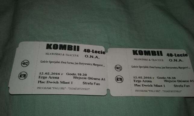 2 Bilety Kombii 40 Lecie 12.02.2016
