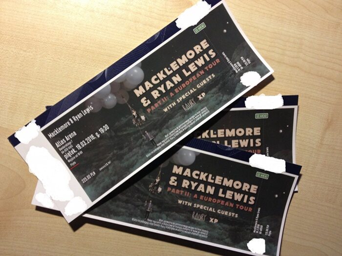 Bilet na koncert PŁYTA Macklemore&Ryan Lewis Łódź