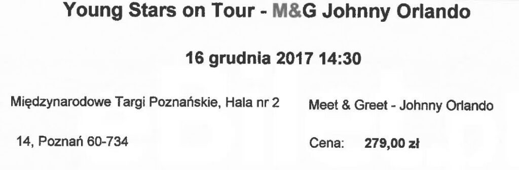 OKAZJA 2 bilety w cenie 1 „Young Stars on Tour M&G
