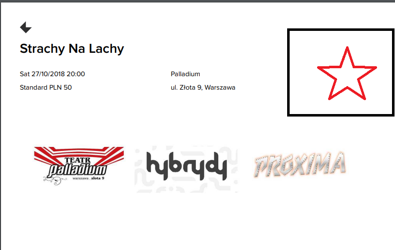 Bilet „strachy na lachy” Warszawa/Paladium