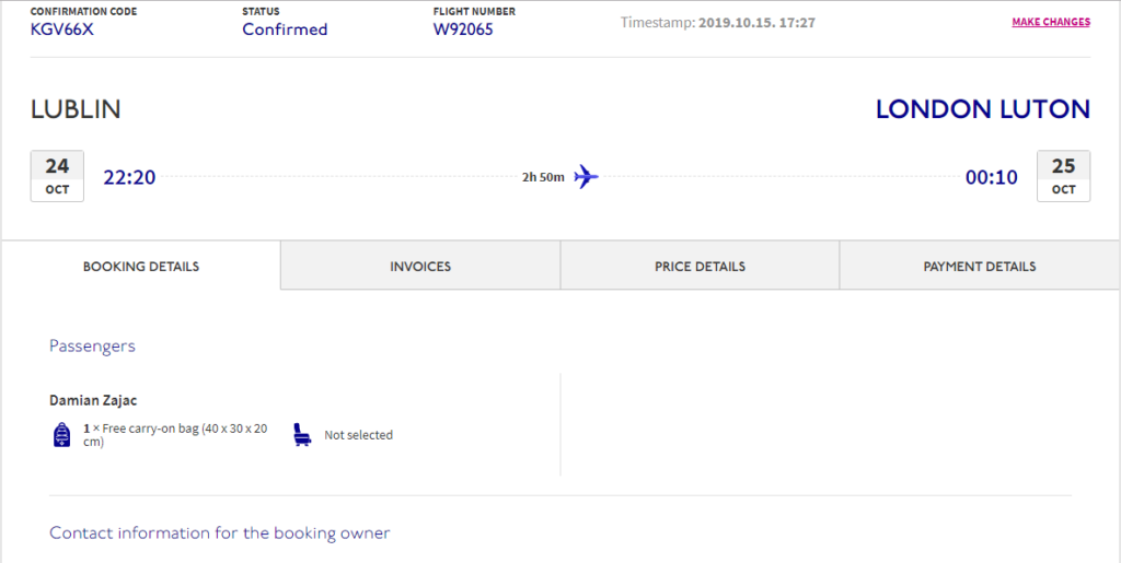 Bilet Wizzair Lublin – Luton