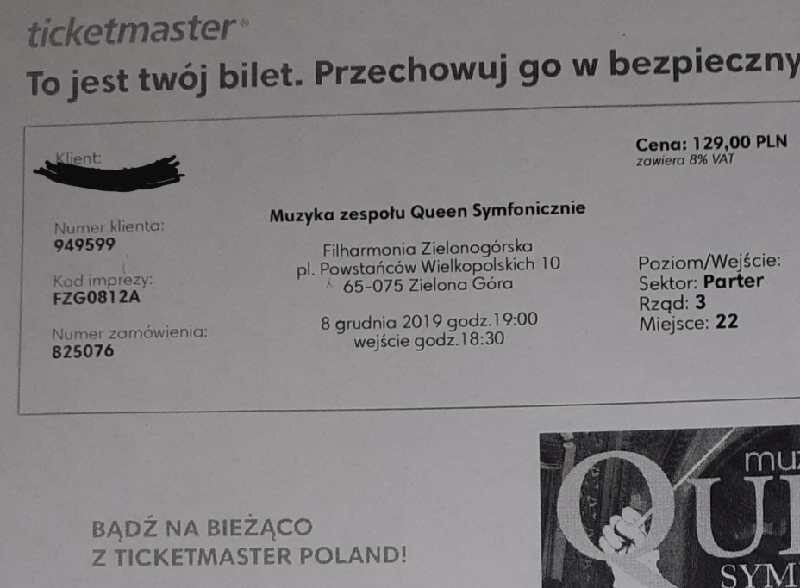 Queen symfonicznie  8 grudzień 19:00(Wcześniejsze