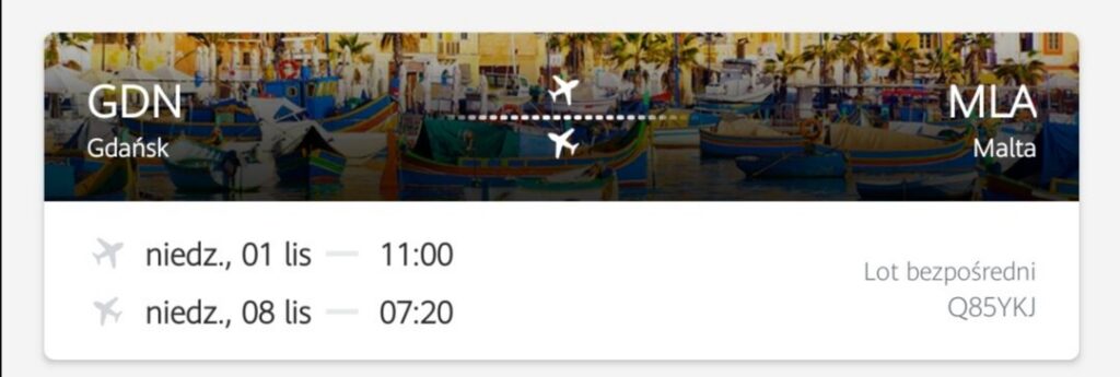 Bilety Gdańsk – Malta – Gdańsk