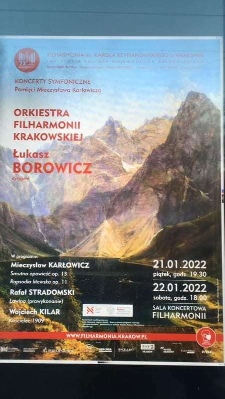 Filharmonia Krakowska Łukasz Borowicz na 21 styczn