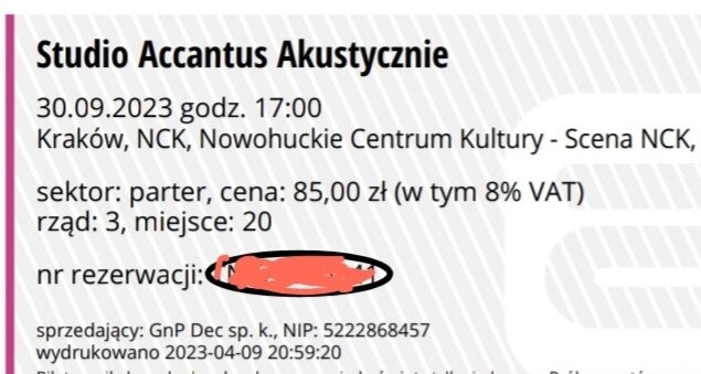 Studio Accantus Akustycznie – NCK Kraków